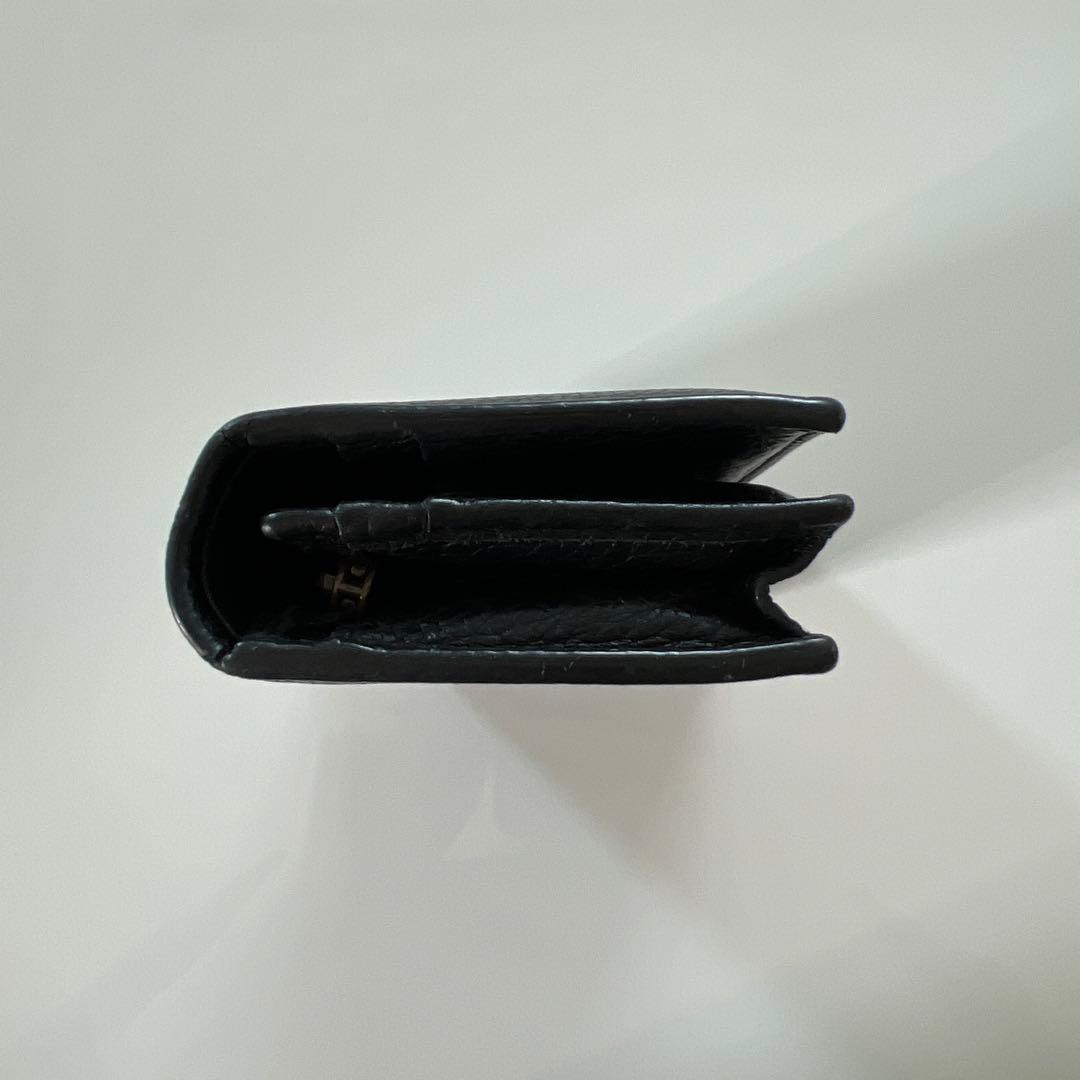 GUCCI 二つ折り財布 アニマリエ ビー ブラックレザー　蜂　ゴールド