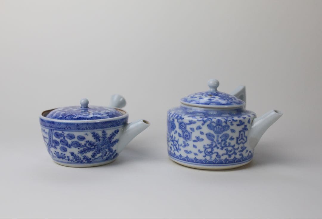 鳳樹軒文平造 染付 煎茶道具 茶道具急須 宝瓶 煎茶器 茶器 茶器セット 十二点