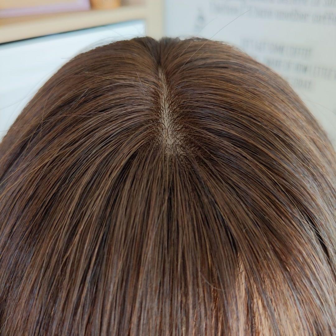 sara♡★サラサラ高級人毛100%★ショート②　ブラウン　フルウイッグ