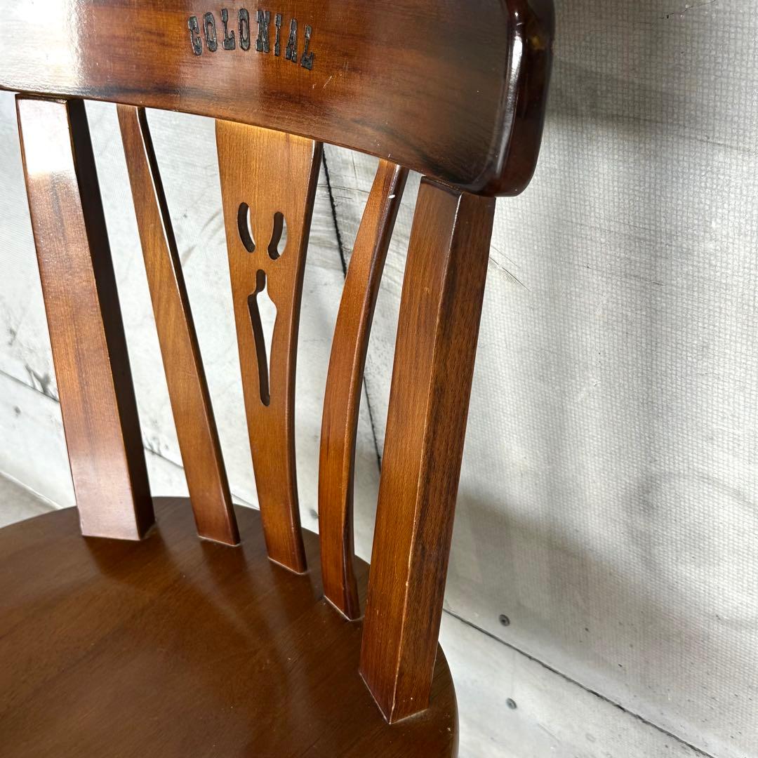 karimoku カリモク COLONIAL 回転式チェア 木製クラシック 椅子 回転