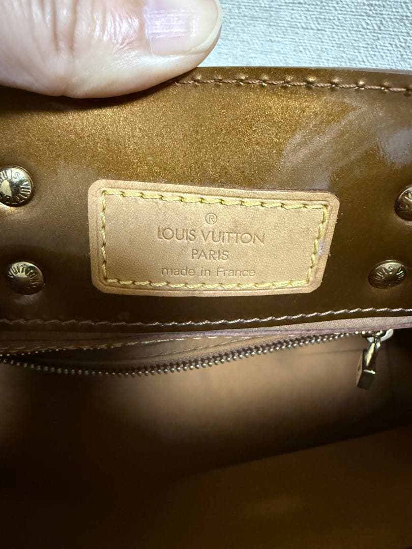 優　片面色移りLouis Vuitton ブロンズ ヴェルニ リードPM