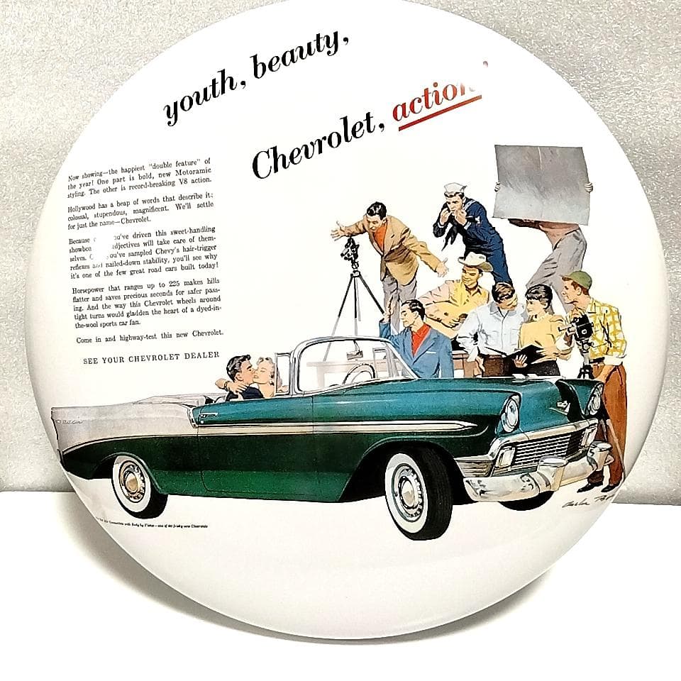 アンティークホーローサインプレート看板 CORVETTE アメリカレア