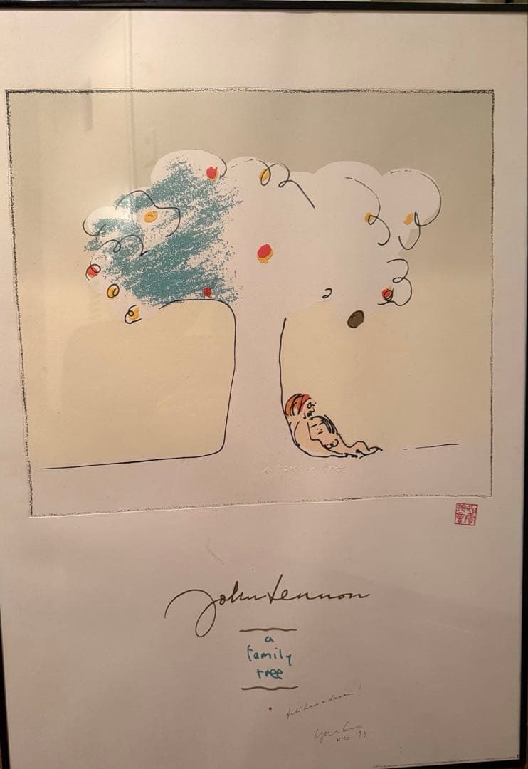 お値下げ ジョン・レノン a Family Tree オノヨーコ サイン入り希少