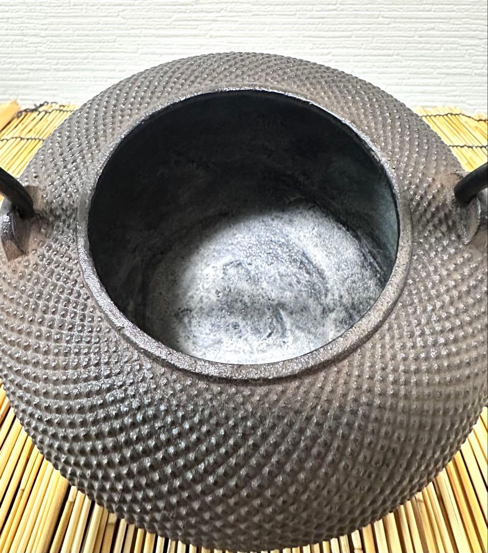 未使用品 龍敏堂造 袋鉉 飾摘銅蓋 南部鉄瓶 南部