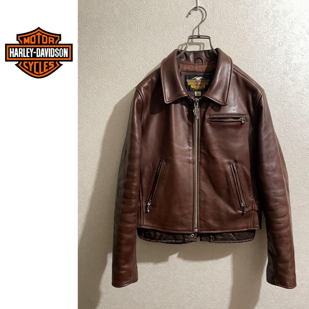 Vintage HARLEY DAVIDSON シングル ライダース ジャケット - メルカリ