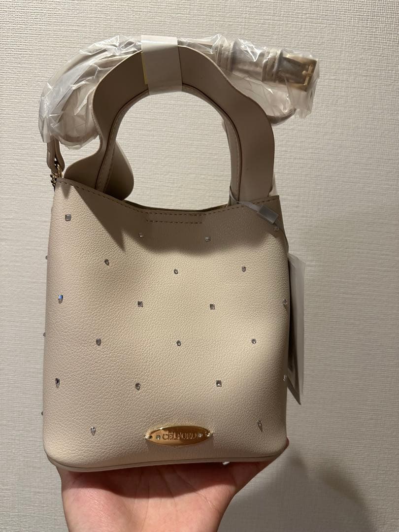 celford  クリスタルドットワンハンドルバッグ