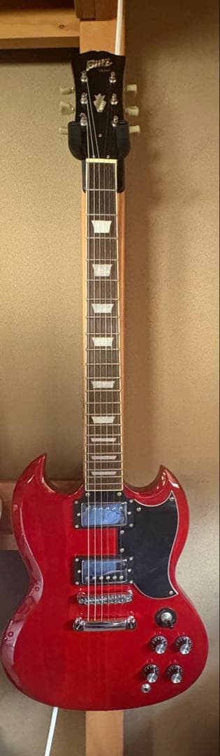 ギター Blitz SG Amazon | Blitz ブリッツ エレキギター SGタイプ ワインレッド ソフト