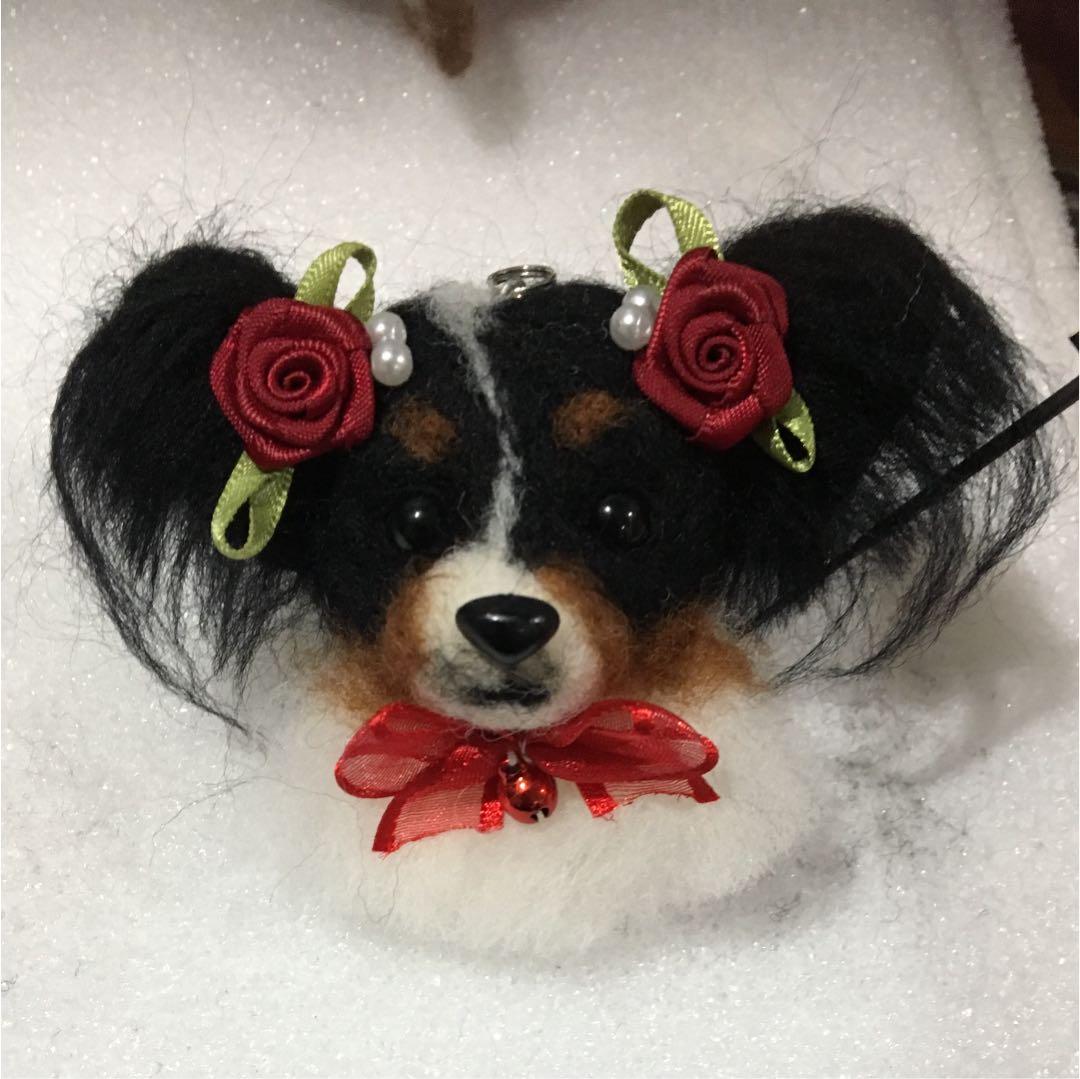 たまろん様 犬 羊毛フェルトストラップ