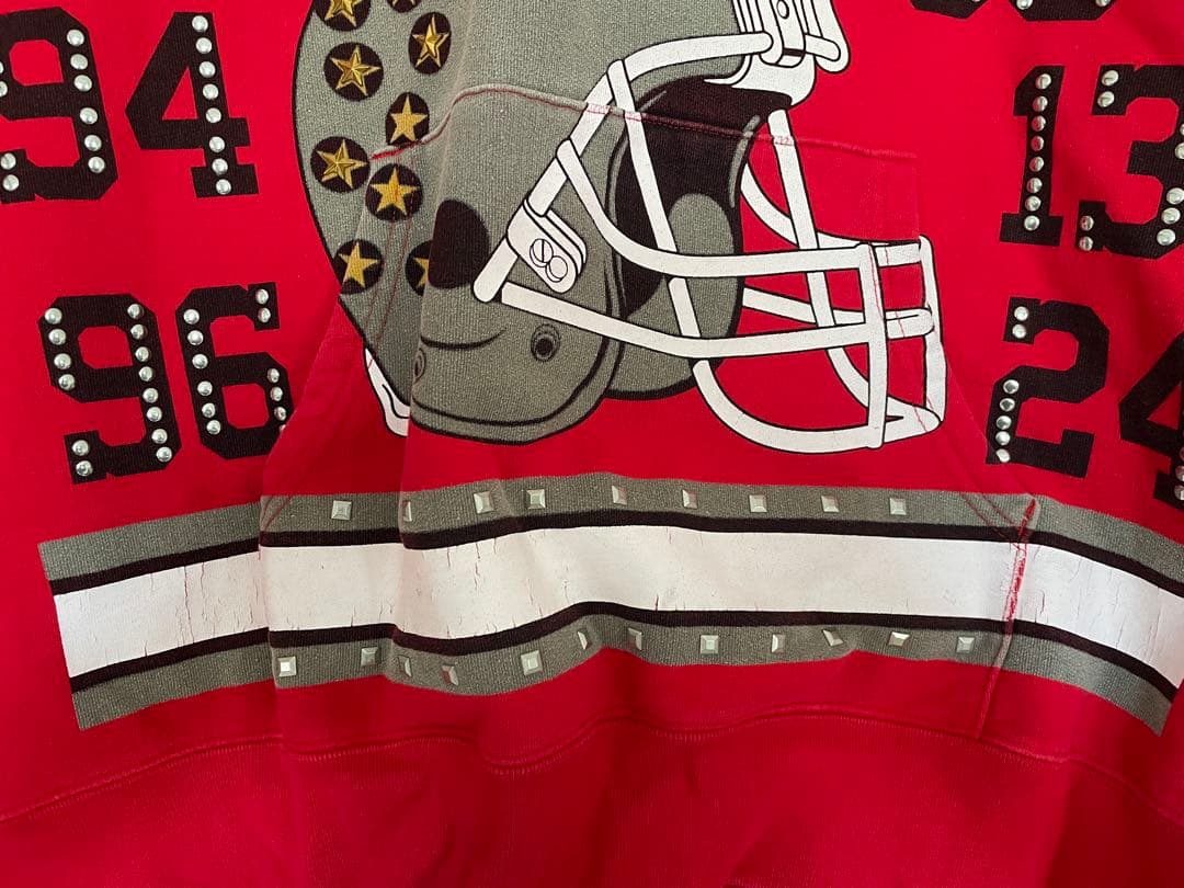 supreme_フーディー_レッド