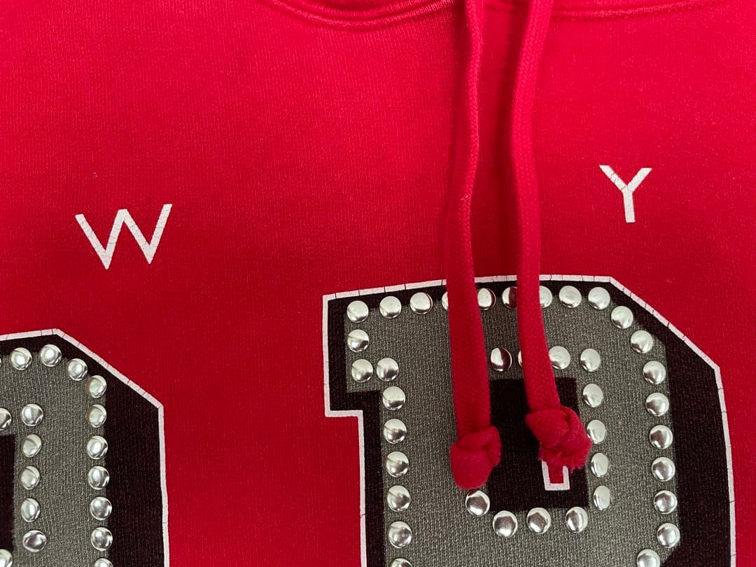 supreme_フーディー_レッド