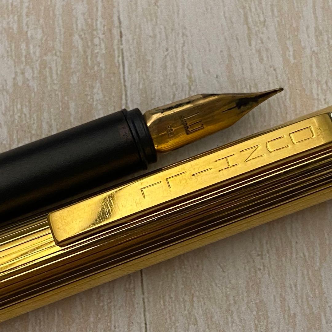 超希少】ダンヒル K14 585 万年筆 ゴールド ペン先 筆記未確認
