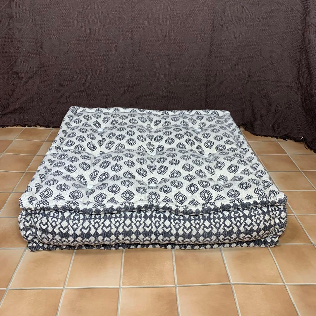 【美品】アデペシュ ブロックマルチソファ オットマン ホワイト