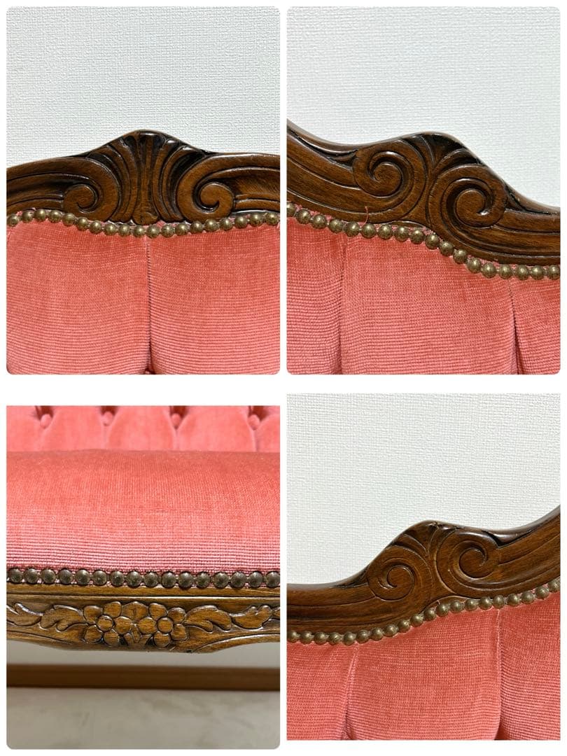 ✦ロココ調✦ 木彫ベルサイユソファー ✦ 2人掛け ラブソファ