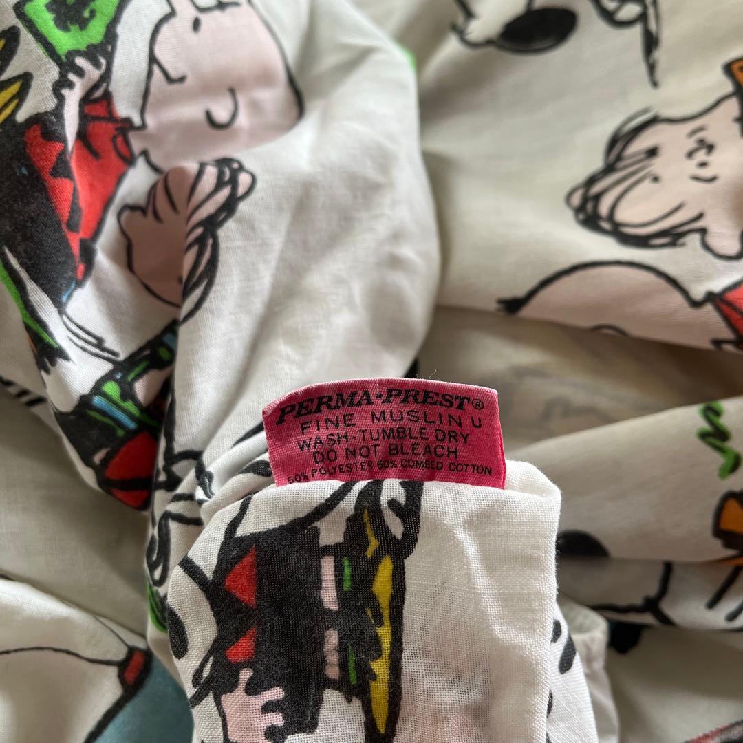 USA製70'sヴィンテージpeanuts snoopyシーツ フライングエース - メルカリ