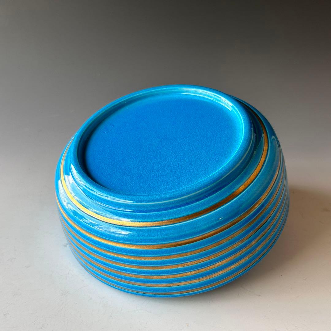 茶道具　浅黄交趾　千筋　喰籠　菓子器　食篭　御室窯　共箱　京焼　茶事　稽古　茶会