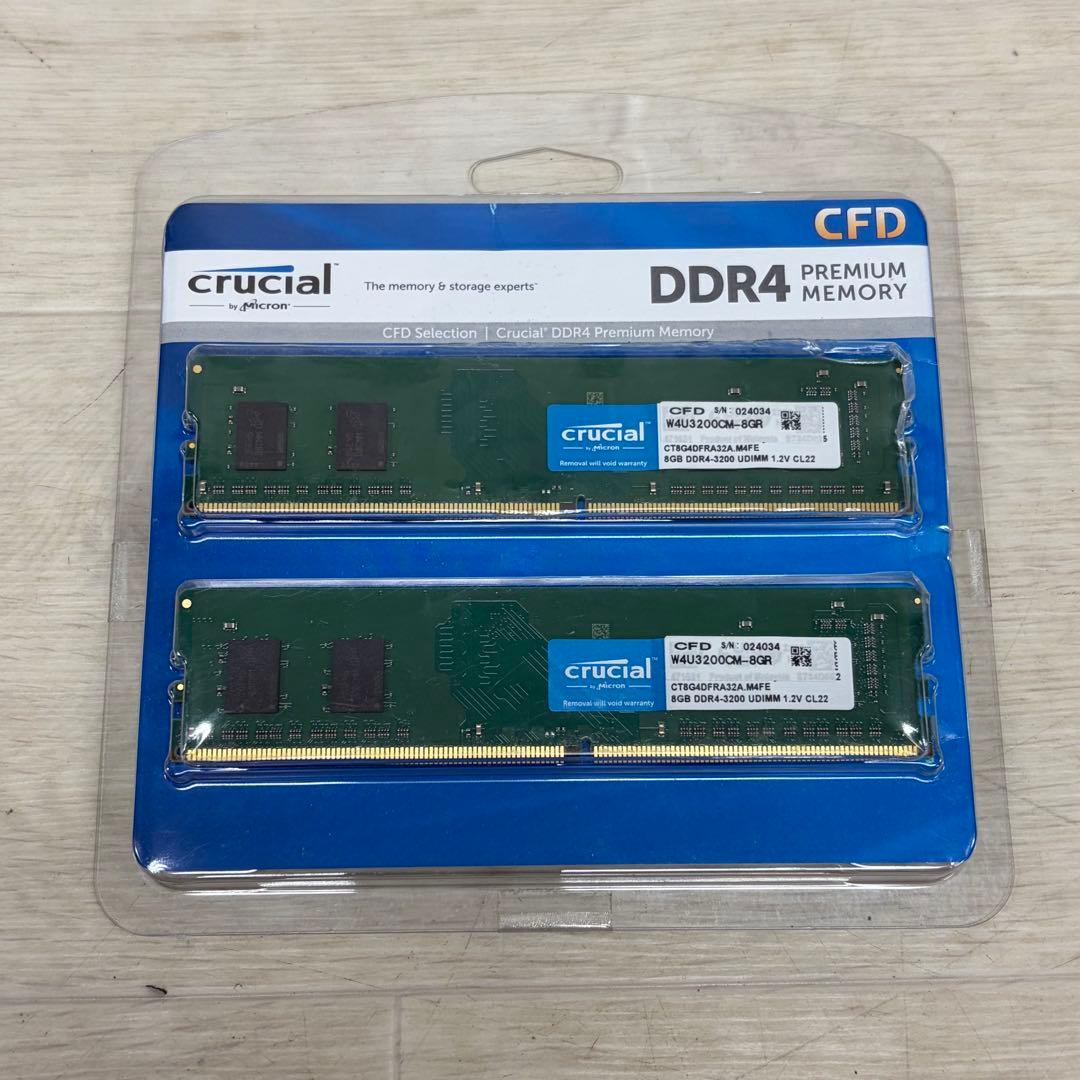 メモリー CRUCIAL DDR4 PC-25600 CL22 8GB W4U3200CM Crucial 8GB DDR4 RAM, 3200MHz (PC4-25600) CL22 Desktop Memory