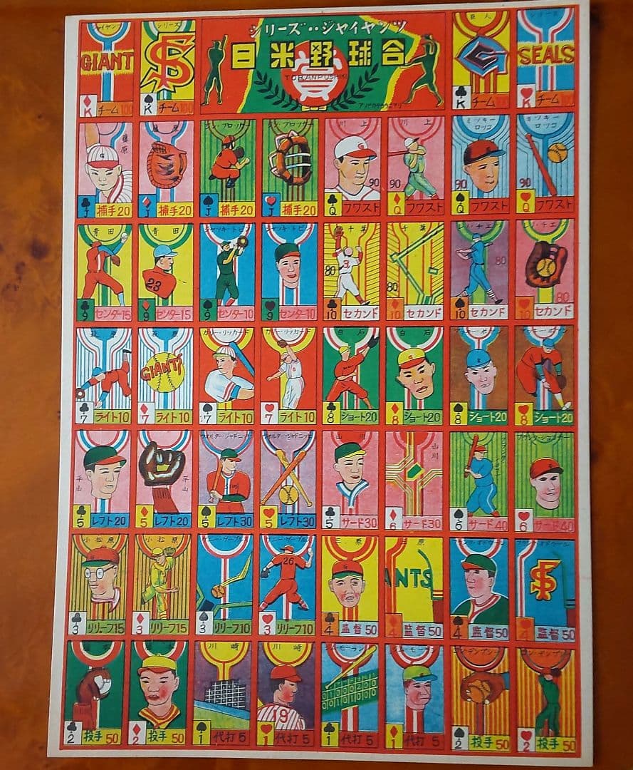 【1949年野球めんこ】SFシールズ来日記念 VSジャイアンツ日米野球合わせ