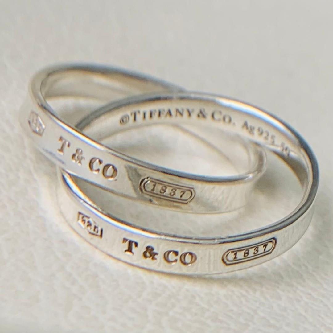 希少 19号 ティファニー ロッキング 2連 リング 指輪 大きめサイズ