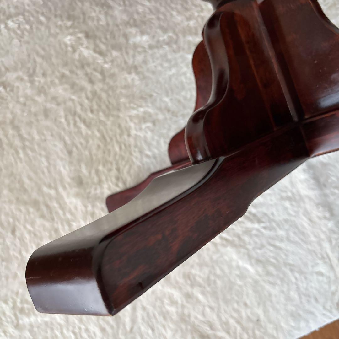 高級】クリエイトファニチャー 北海 カバ材 天然木 丸テーブル 民芸家具