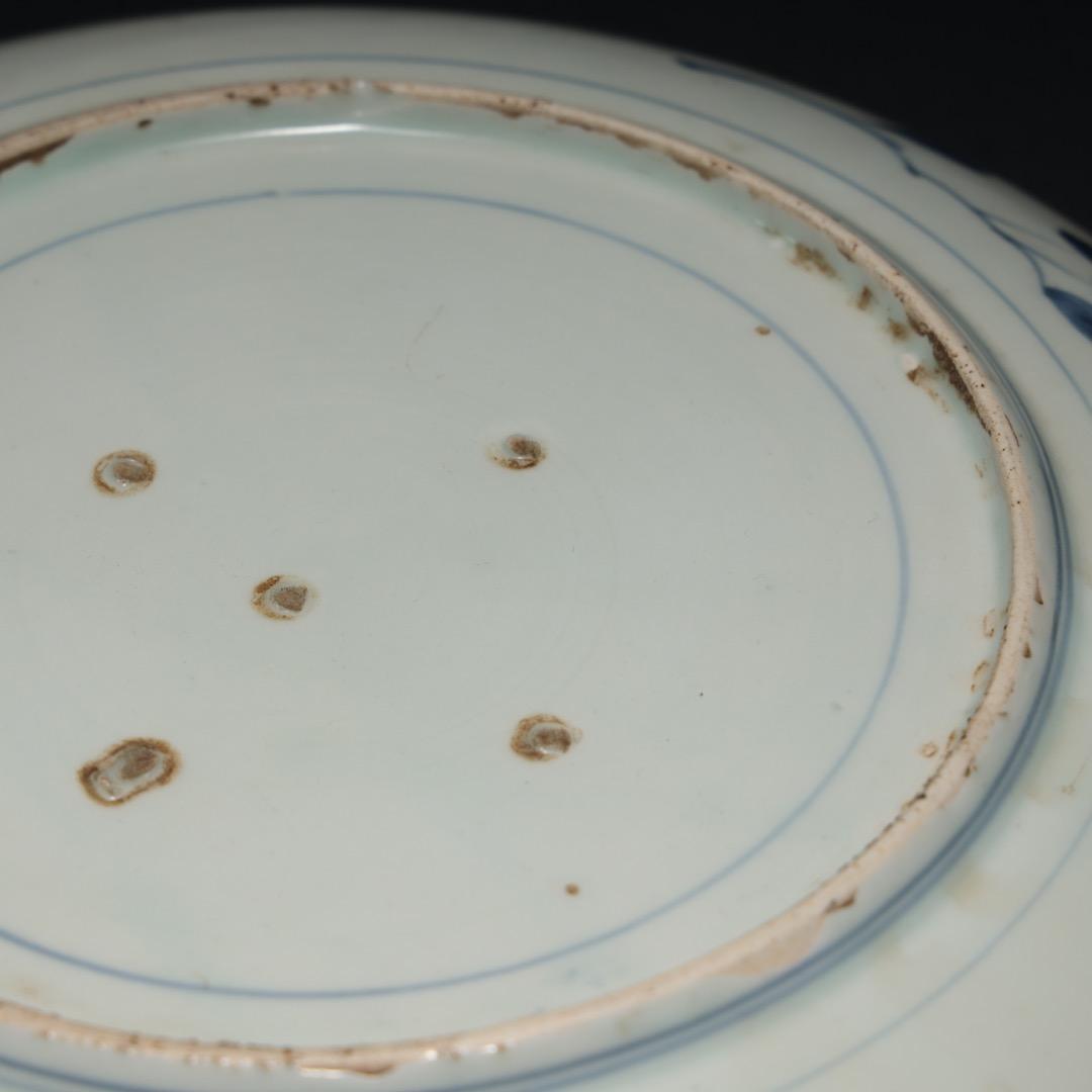 伊万里色絵花籠図皿 ∅31cm 古伊万里 骨董 R1370A