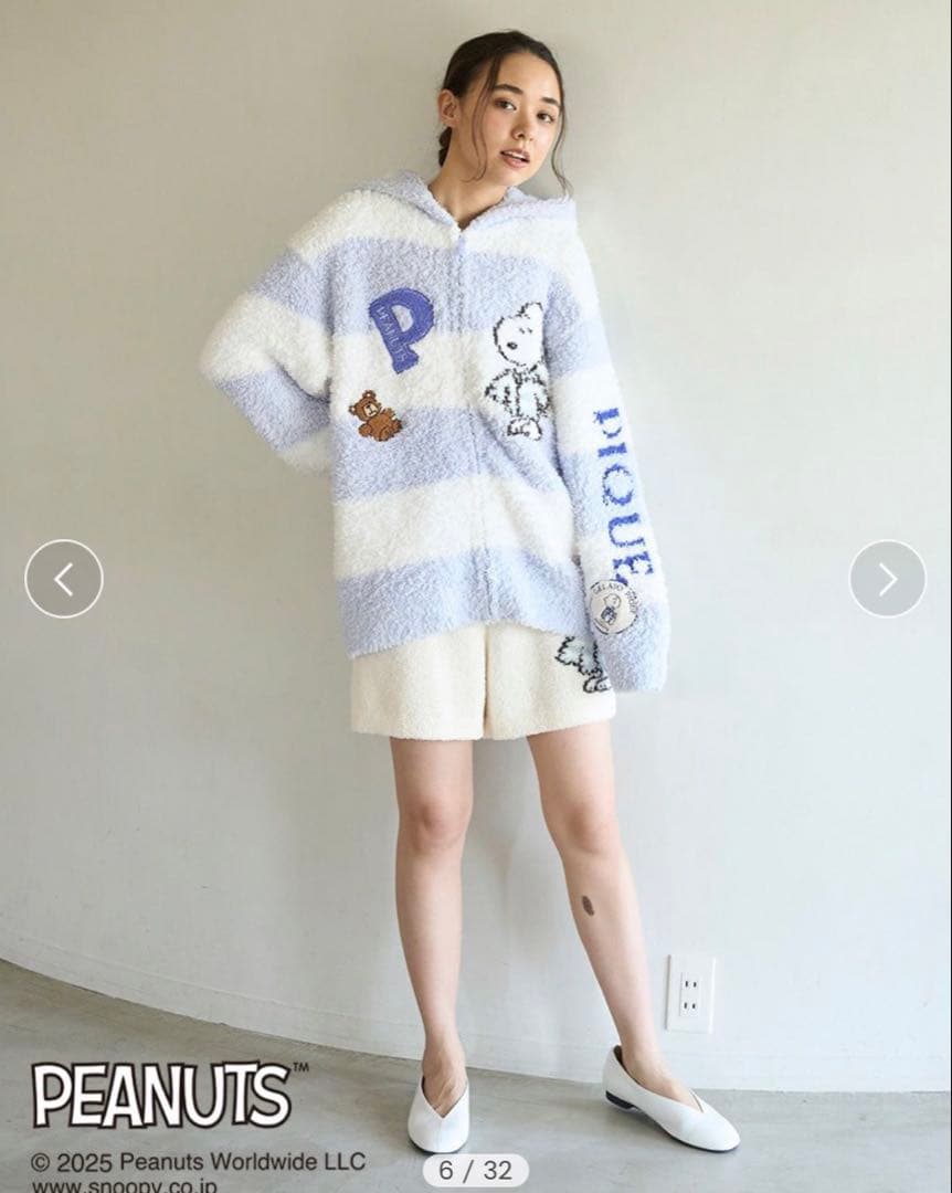 【PEANUTS】【UNISEX】オリジナルアート ジャガードパーカ