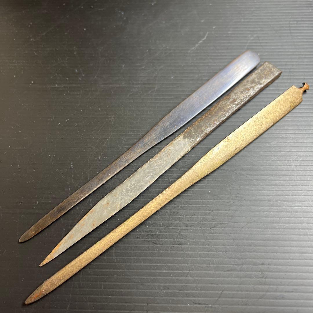 江戸時代　小柄、小刀3点セット　127g/19.5~21㎝東Y7-1024☆2F
