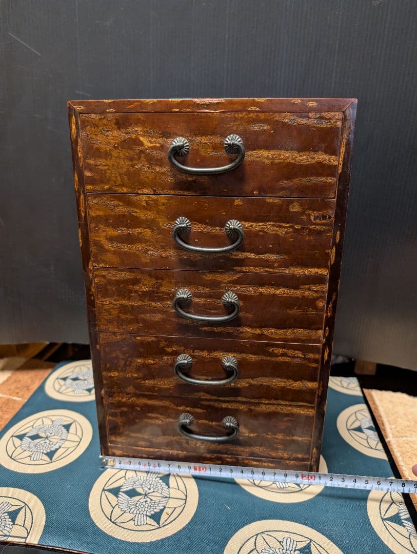 桜皮細工木製引き出し式タンス 4段 - メルカリ