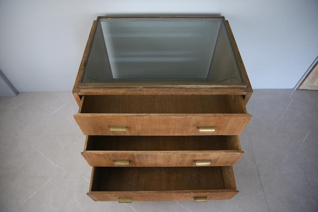 英国アンティークショップディスプレイキャビネット/カウンター