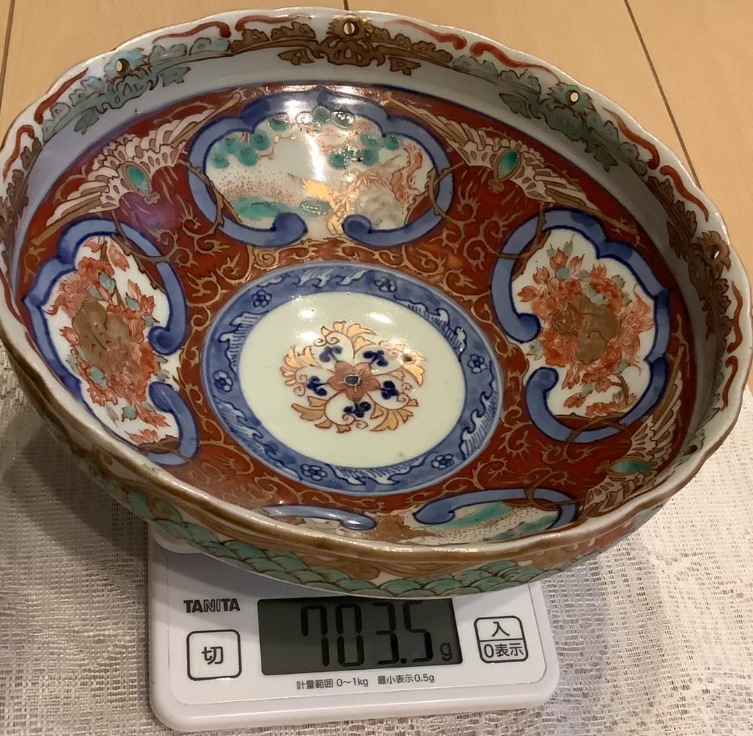 古伊万里】鉢 金襴手 渦福 アンティーク