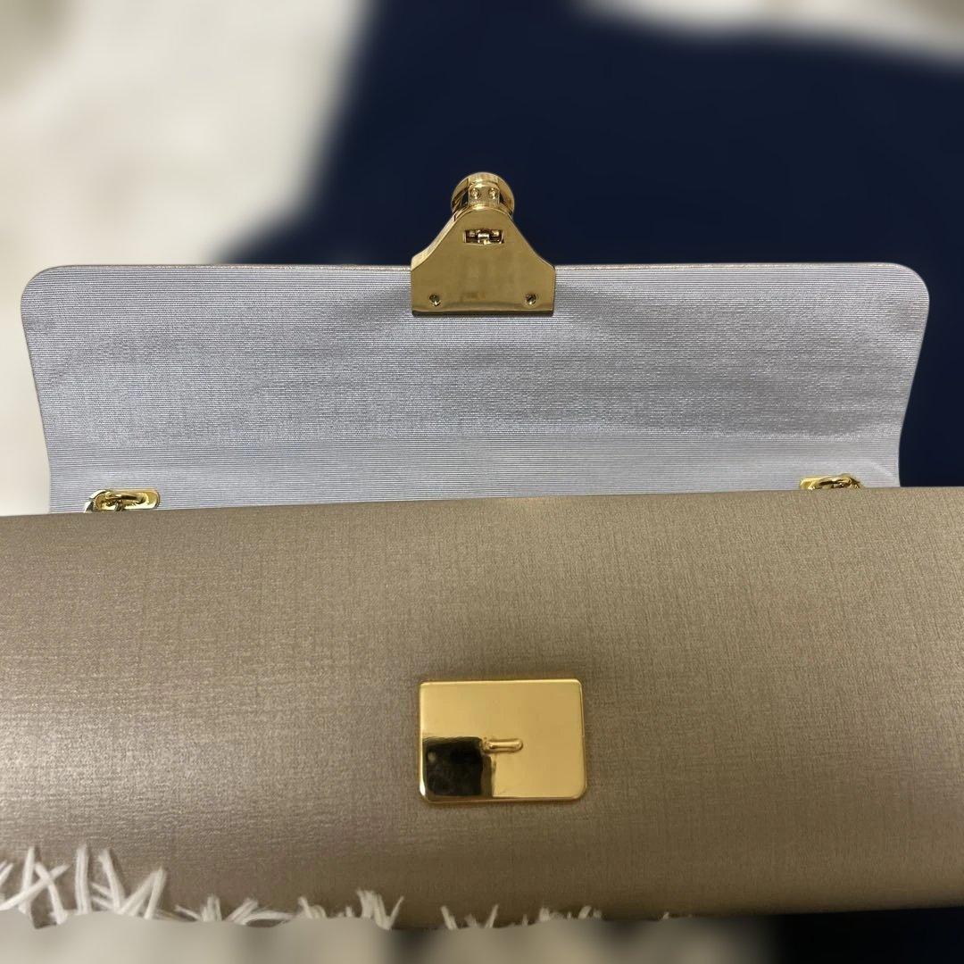 【未使用級】現行　岩佐（SHINCA）　メロウ　サンドベージュ　パーティーバッグ