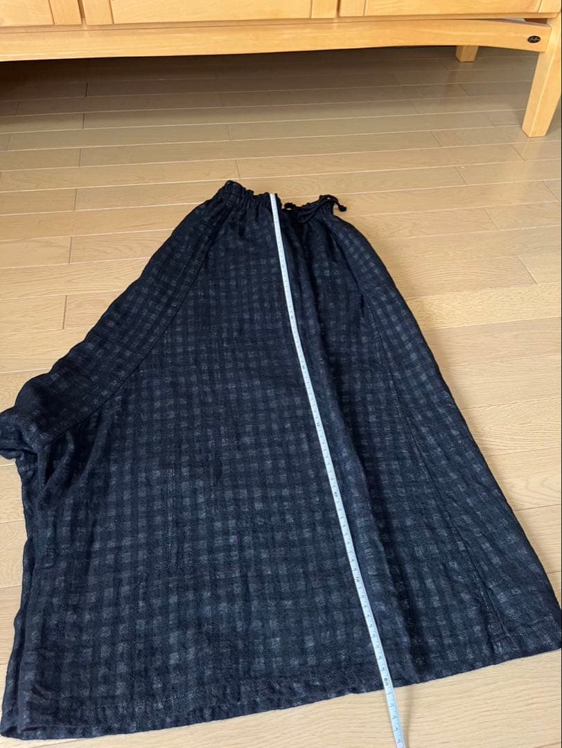 Ｙ’s黒 チェック柄 サルエルパンツ　サイズ2