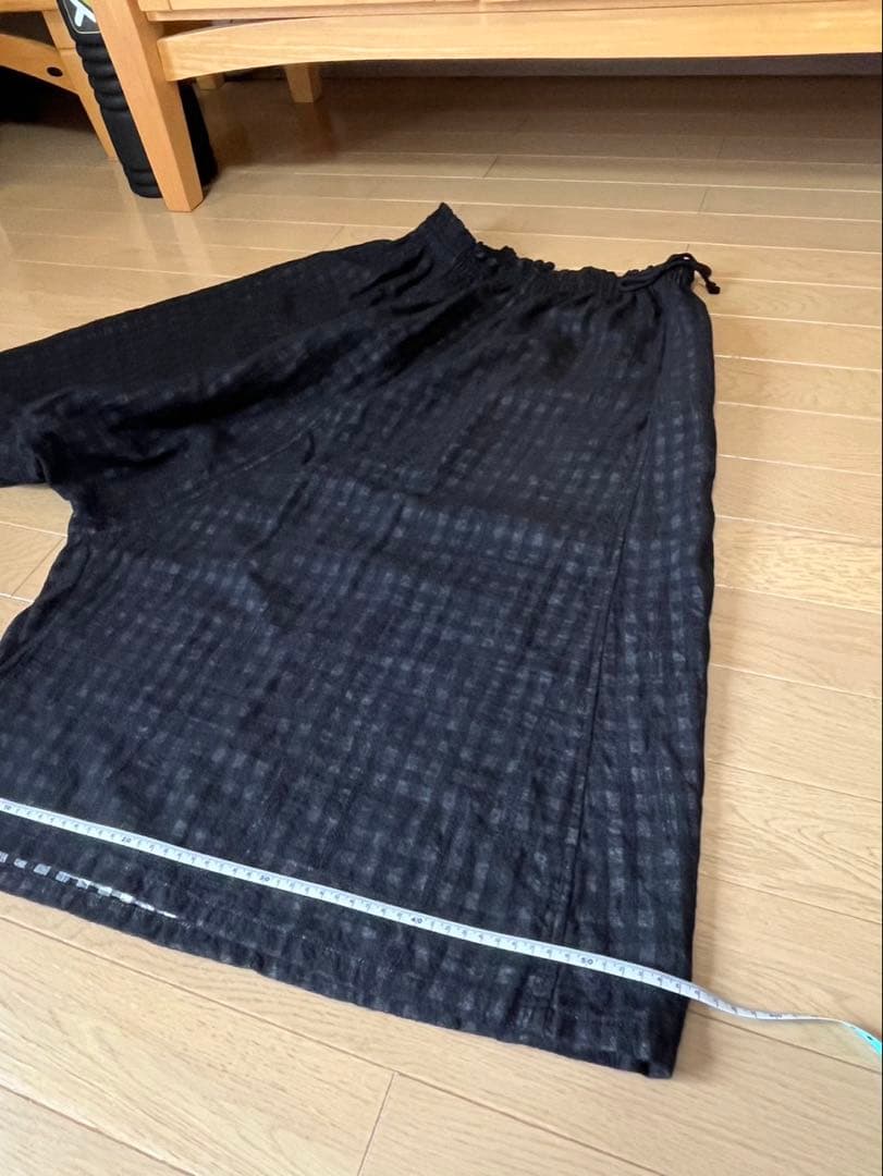 Ｙ’s黒 チェック柄 サルエルパンツ　サイズ2