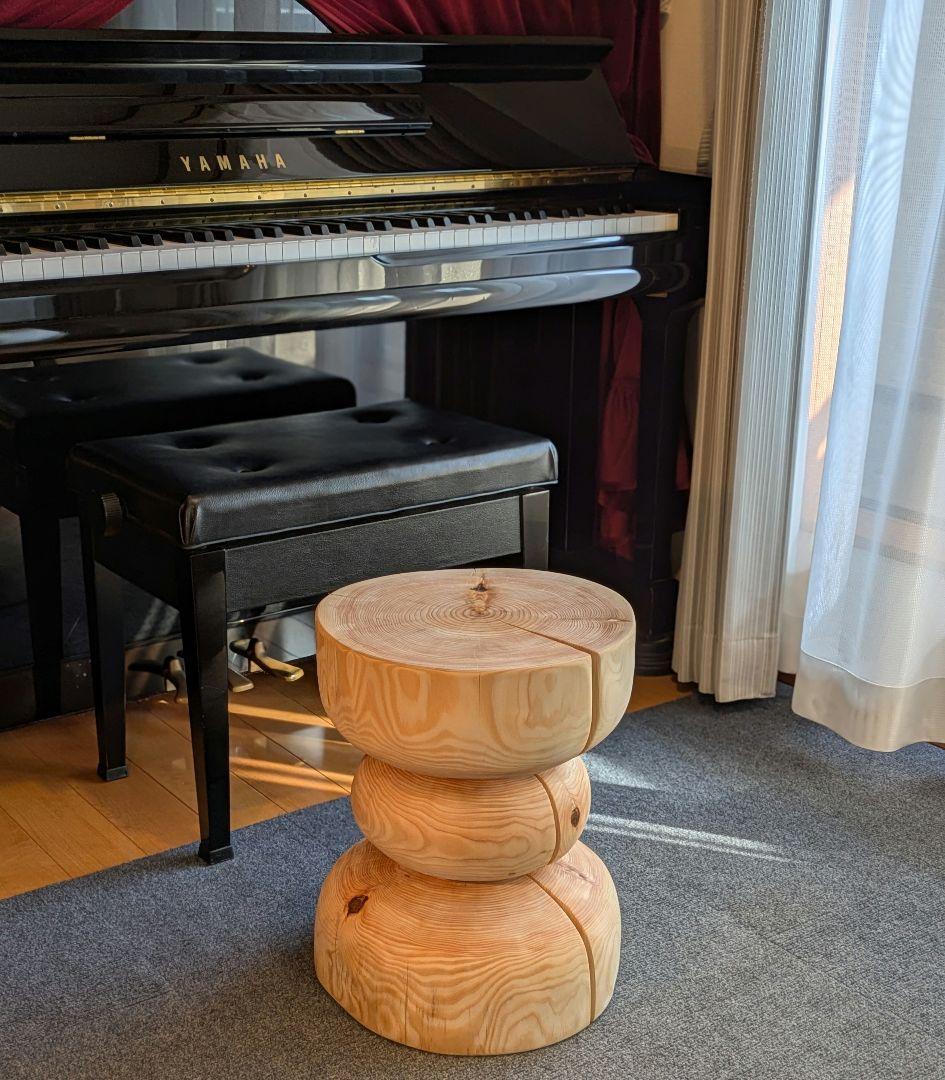 檜　切り株　丸太　椅子　スツール　 テーブル　高さ約41.5㎝