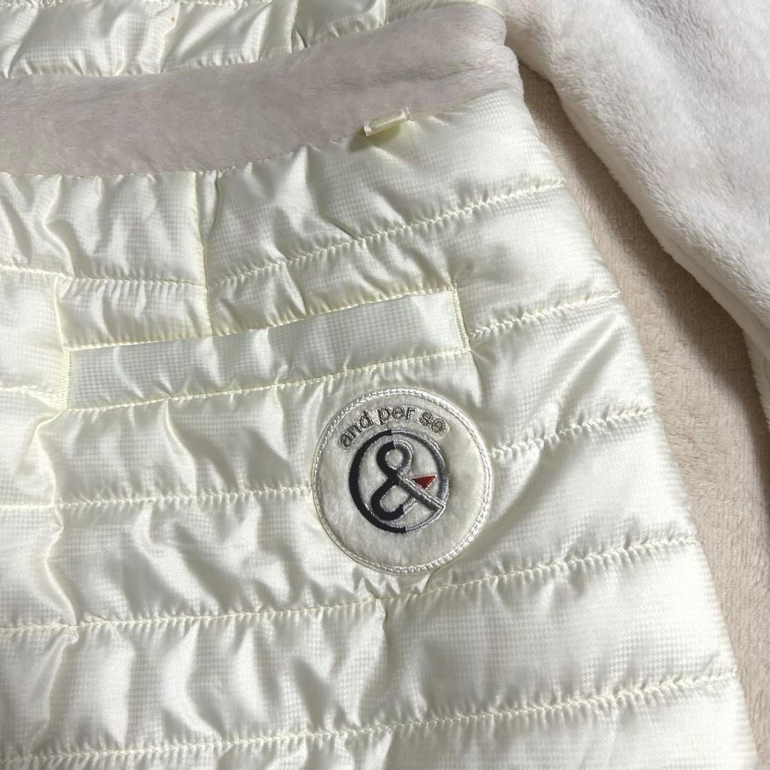 【新品タグ付】【訳あり品】and per se フード付中綿ワンピース ゴルフ