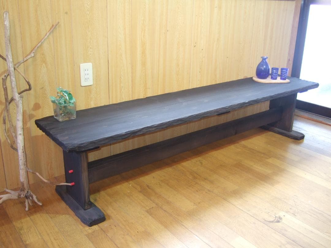 ○コヤ木工こだわり製作！創りたて！大型ベンチ○大きい文机