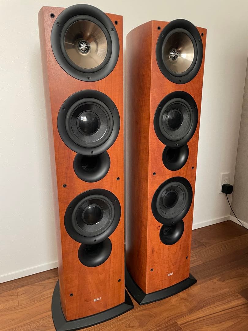 美品】KEF iQ90 トールボーイ スピーカー ペア DA ダークアップル