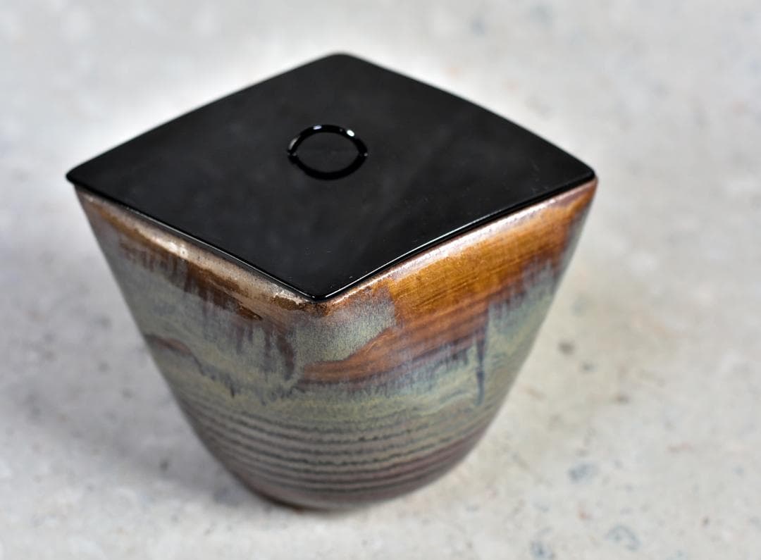 アンティーク品茶道具水指高取喜恵作