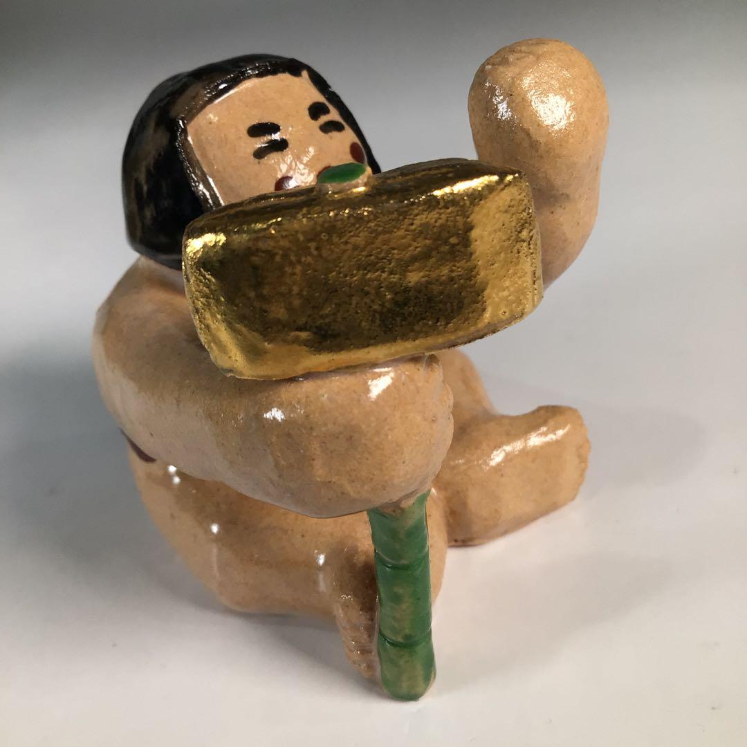 N912 蓋置 『一陶人窯 長谷川剛造』『金太郎蓋置』 共箱 茶道具