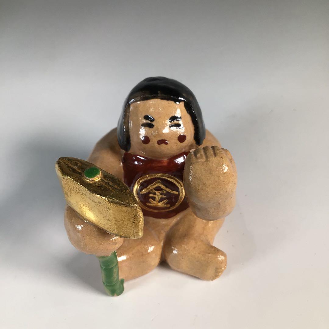 N912 蓋置 『一陶人窯 長谷川剛造』『金太郎蓋置』 共箱 茶道具