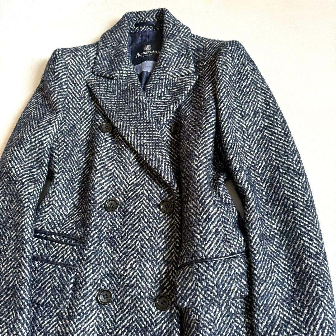 極美品】Aquascutum ダブルチェスターコート 近年モデル 10号 - メルカリ