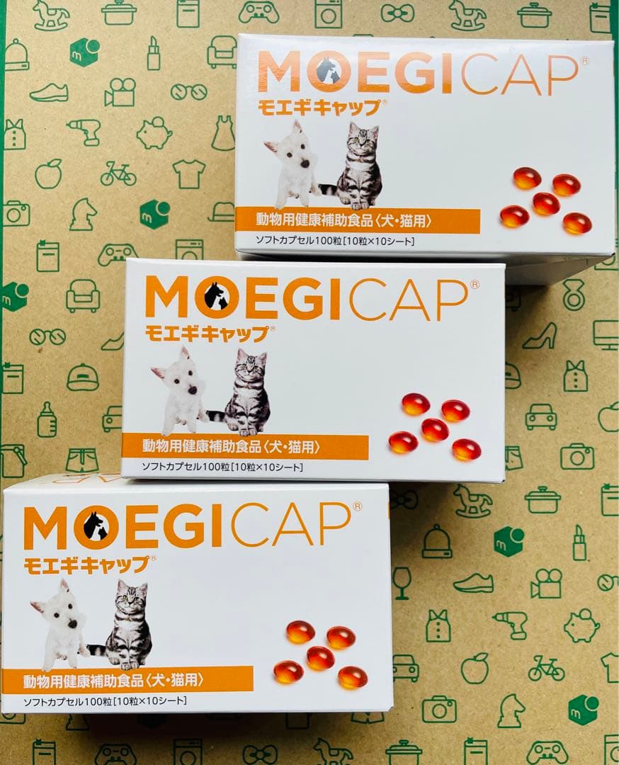 モエギキャップ 100粒×3箱 動物用健康補助食品【賞味期限:202