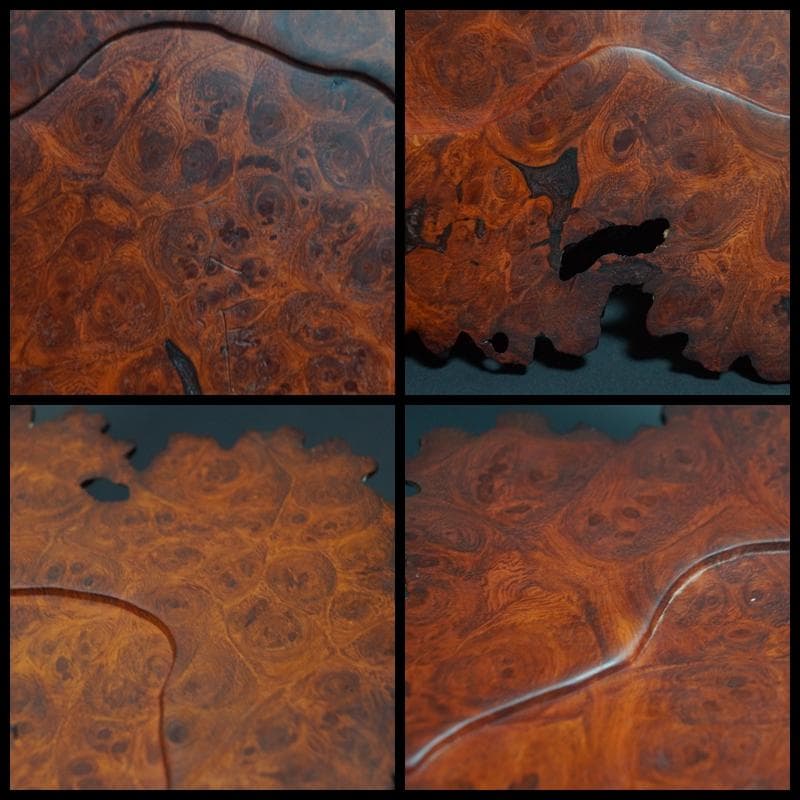 名匠 宮脇一人作 唐木カリン花梨 玉杢 葡萄杢 敷板 花台 煎茶敷板 盆景