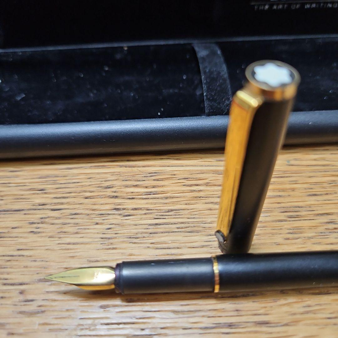 希少 美品】モンブラン ノブレス スリムライン マット黒のヴィンテージ14金
