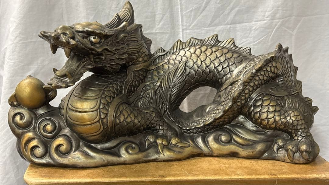 ドラゴン ブロンズ製ドラゴン彫刻 - アンティーク雑貨最 安値