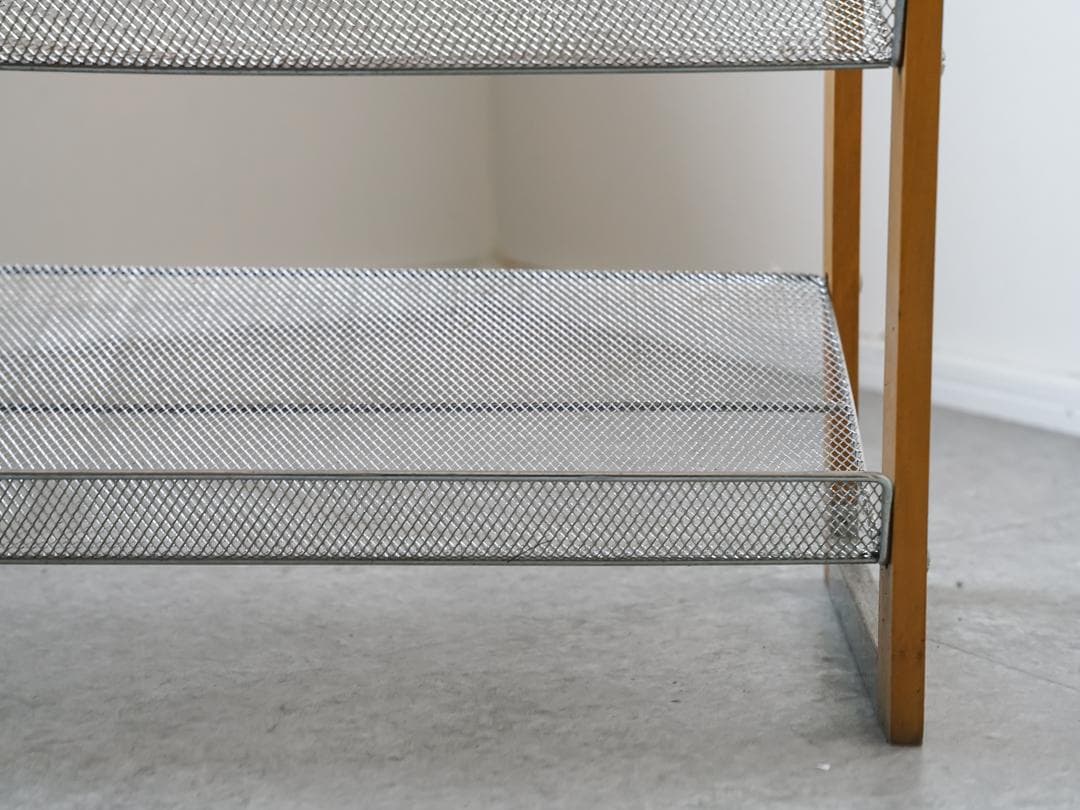 ヴィンテージ エキスパンドメタル マガジンラック/シューズラック 収納