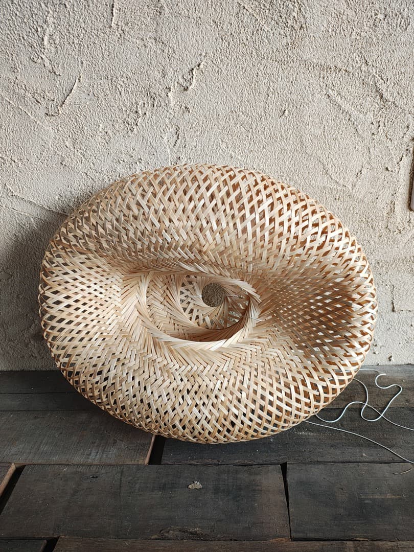 ラタン 籐 オーバル型シーリングライト 1 M0197