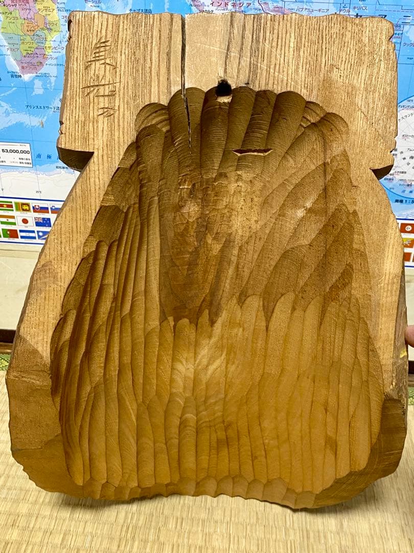 名工 【加藤貞光】作 加藤刀 木彫 北海道 熊 置物 アイヌ 高さ40cm レア