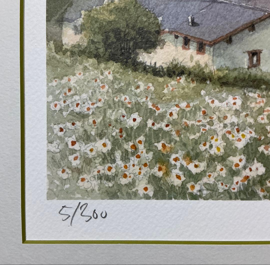 絵画・版画・リトグラフ・織田義郎・スイス・サンタマリアV.M