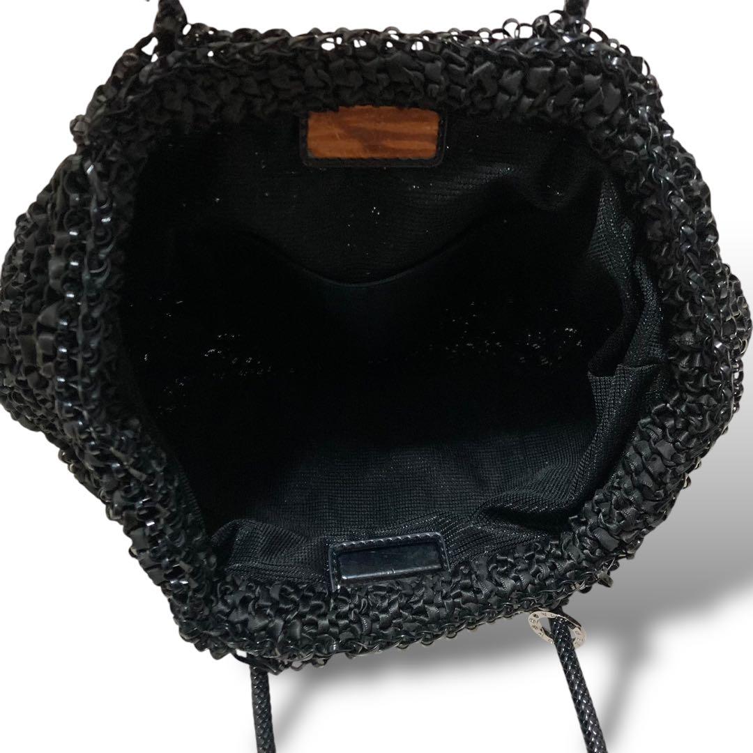 【美品】アンテプリマ　ワイヤーバッグ　トート　黒　手提げ　肩掛け　パーティー