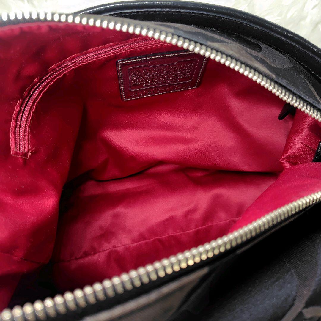 COACH　y2k poppy　ショルダーバッグ　黒　ポピー　大容量